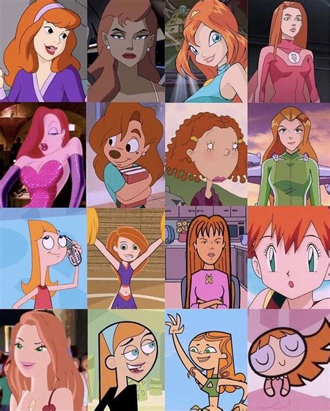 redhead characters|female characters with red hair.